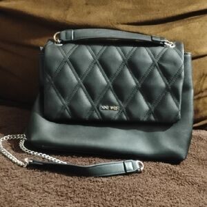 Nine West Quilted Black Shoulder Bag